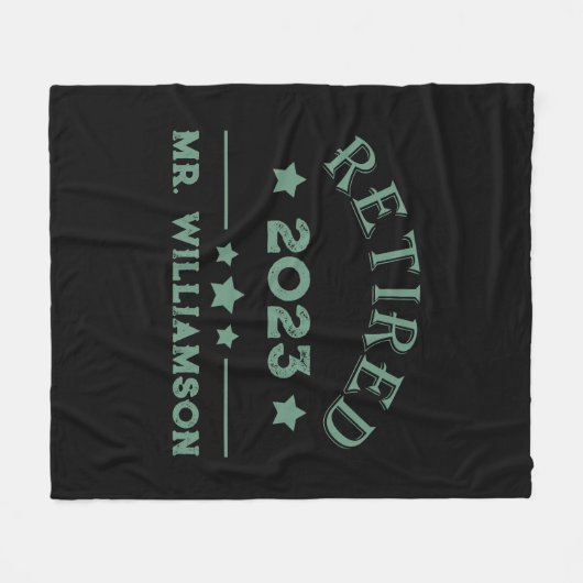 Gepersonaliseerd pensioen cadeau idee fleece deken (Voorkant (Horizontaal))