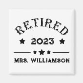 Gepersonaliseerd pensioen cadeau idee magneet (Voorkant)