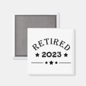 Gepersonaliseerd pensioen cadeau idee magneet (Voorkant / Achterkant)