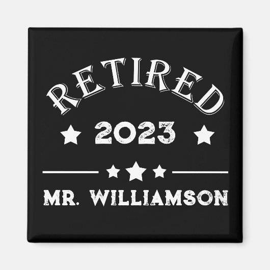 Gepersonaliseerd pensioen cadeau idee magneet (Voorkant)