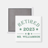 Gepersonaliseerd pensioen cadeau idee magneet (Voorkant / Achterkant)