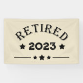 Gepersonaliseerd pensioen cadeau idee spandoek (Horizontaal)