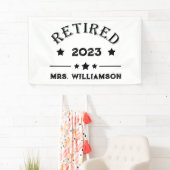 Gepersonaliseerd pensioen cadeau idee spandoek (Insitu)