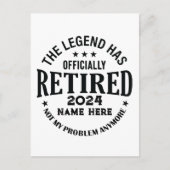Gepersonaliseerd pensioen De legende is met pensio Briefkaart (Voorkant)