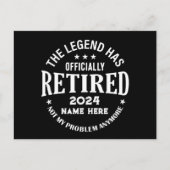 Gepersonaliseerd pensioen De legende is met pensio Briefkaart (Voorkant)