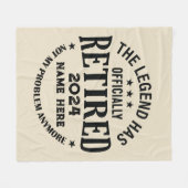 Gepersonaliseerd pensioen De legende is met pensio Fleece Deken (Voorkant (Horizontaal))