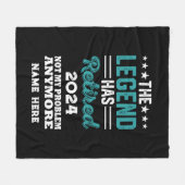 Gepersonaliseerd pensioen De legende is met pensio Fleece Deken (Voorkant (Horizontaal))