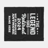 Gepersonaliseerd pensioen De legende is met pensio Fleece Deken (Voorkant (Horizontaal))