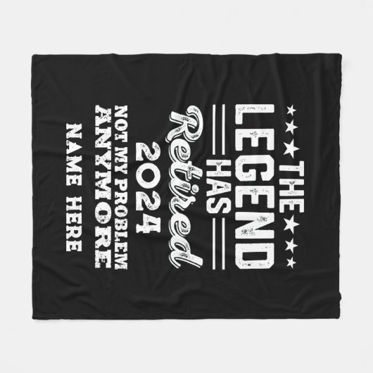Gepersonaliseerd pensioen De legende is met pensio Fleece Deken (Voorkant (Horizontaal))