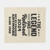 Gepersonaliseerd pensioen De legende is met pensio Fleece Deken (Voorkant (Horizontaal))
