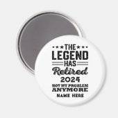 Gepersonaliseerd pensioen De legende is met pensio Magneet (Voorkant / Achterkant)
