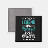 Gepersonaliseerd pensioen De legende is met pensio Magneet (Voorkant / Achterkant)