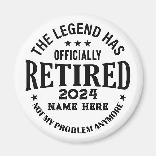 Gepersonaliseerd pensioen De legende is met pensio Magneet (Voorkant)