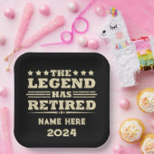 Gepersonaliseerd pensioen De legende is met pensio Papieren Bordje (Feest)