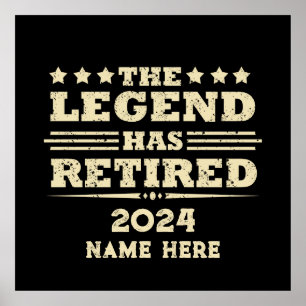 Gepersonaliseerd pensioen De legende is met pensio Poster