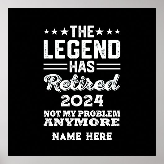 Gepersonaliseerd pensioen De legende is met pensio Poster (Voorkant)