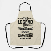 Gepersonaliseerd pensioen De legende is met pensio Schort (Voorkant)