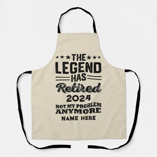 Gepersonaliseerd pensioen De legende is met pensio Schort (Voorkant)