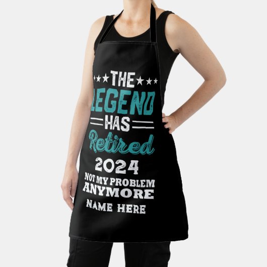 Gepersonaliseerd pensioen De legende is met pensio Schort (Insitu)