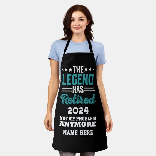 Gepersonaliseerd pensioen De legende is met pensio Schort (Gedragen)