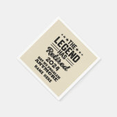 Gepersonaliseerd pensioen De legende is met pensio Servet (Hoek)