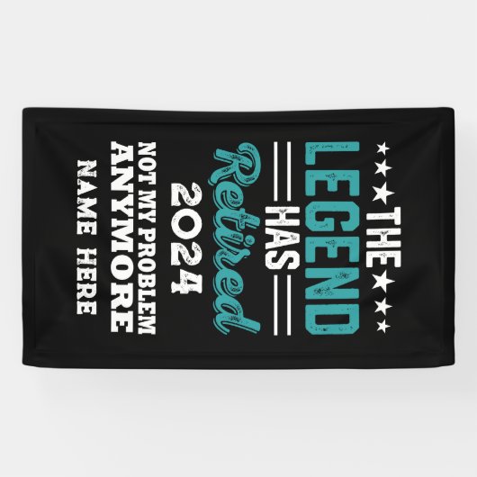 Gepersonaliseerd pensioen De legende is met pensio Spandoek (Horizontaal)