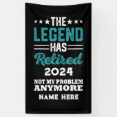 Gepersonaliseerd pensioen De legende is met pensio Spandoek (Verticaal)