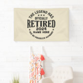 Gepersonaliseerd pensioen De legende is met pensio Spandoek (Insitu)