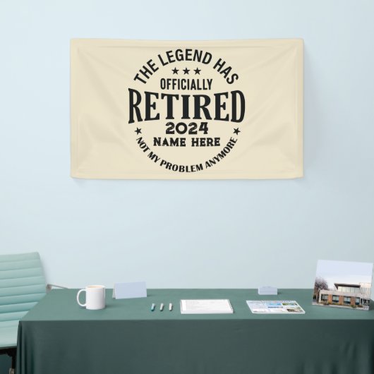 Gepersonaliseerd pensioen De legende is met pensio Spandoek (Beurs)