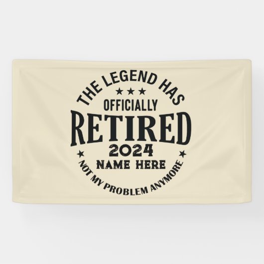 Gepersonaliseerd pensioen De legende is met pensio Spandoek (Horizontaal)