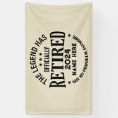 Gepersonaliseerd pensioen De legende is met pensio Spandoek (Verticaal)