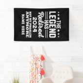 Gepersonaliseerd pensioen De legende is met pensio Spandoek (Insitu)