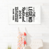 Gepersonaliseerd pensioen De legende is met pensio Spandoek (Insitu)