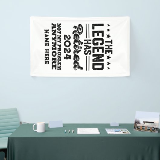 Gepersonaliseerd pensioen De legende is met pensio Spandoek (Beurs)