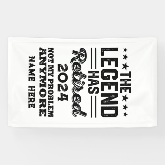 Gepersonaliseerd pensioen De legende is met pensio Spandoek (Horizontaal)