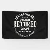 Gepersonaliseerd pensioen De legende is met pensio Spandoek (Horizontaal)