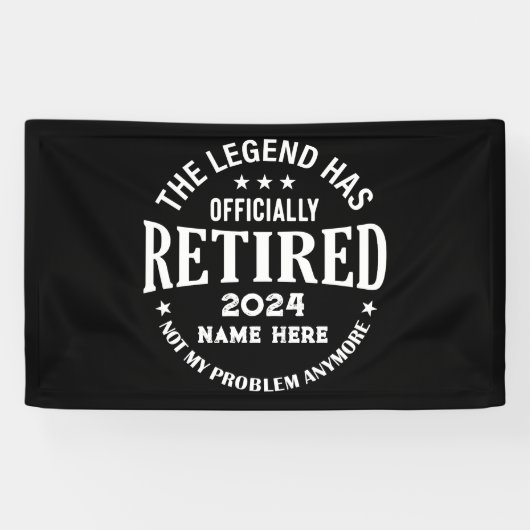 Gepersonaliseerd pensioen De legende is met pensio Spandoek (Horizontaal)