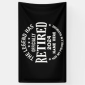 Gepersonaliseerd pensioen De legende is met pensio Spandoek (Verticaal)