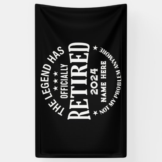 Gepersonaliseerd pensioen De legende is met pensio Spandoek (Verticaal)