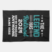 Gepersonaliseerd pensioen De legende is met pensio Theedoek (Horizontaal)