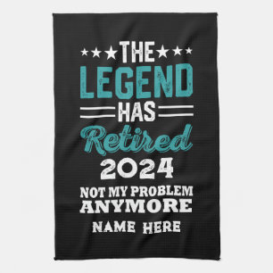 Gepersonaliseerd pensioen De legende is met pensio Theedoek