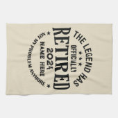 Gepersonaliseerd pensioen De legende is met pensio Theedoek (Horizontaal)