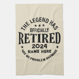 Gepersonaliseerd pensioen De legende is met pensio Theedoek