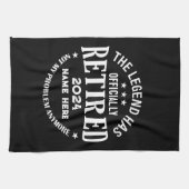 Gepersonaliseerd pensioen De legende is met pensio Theedoek (Horizontaal)