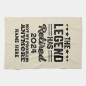 Gepersonaliseerd pensioen De legende is met pensio Theedoek (Horizontaal)