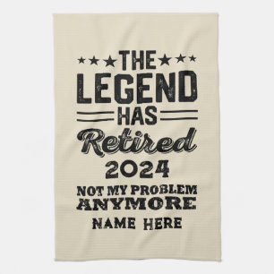 Gepersonaliseerd pensioen De legende is met pensio Theedoek