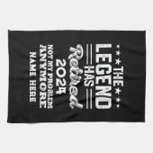 Gepersonaliseerd pensioen De legende is met pensio Theedoek (Horizontaal)