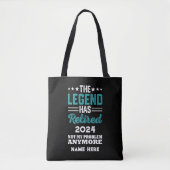 Gepersonaliseerd pensioen De legende is met pensio Tote Bag (Voorkant)