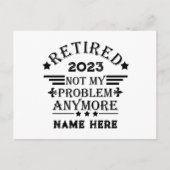 Gepersonaliseerd pensioen niet meer mijn probleem briefkaart (Voorkant)