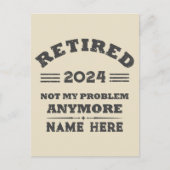 Gepersonaliseerd pensioen niet meer mijn probleem briefkaart (Voorkant)